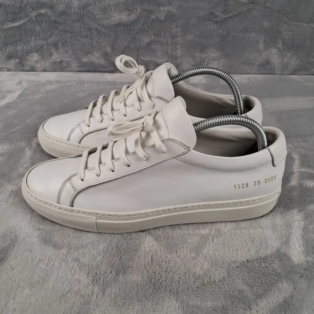 Common Projects Original Achilles Low White Leather Sneakers Men's EU 39 US 6.5